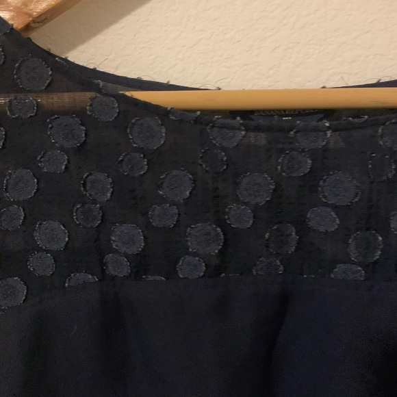 Blue Knee Length Dress with Circle Detail - Picture 4 of 4